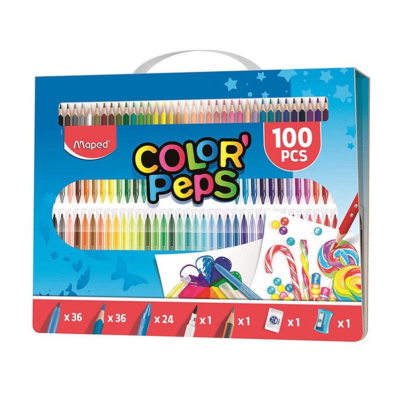 مابيد - حقيبة أقلام وأدوات الرسم والتلوين