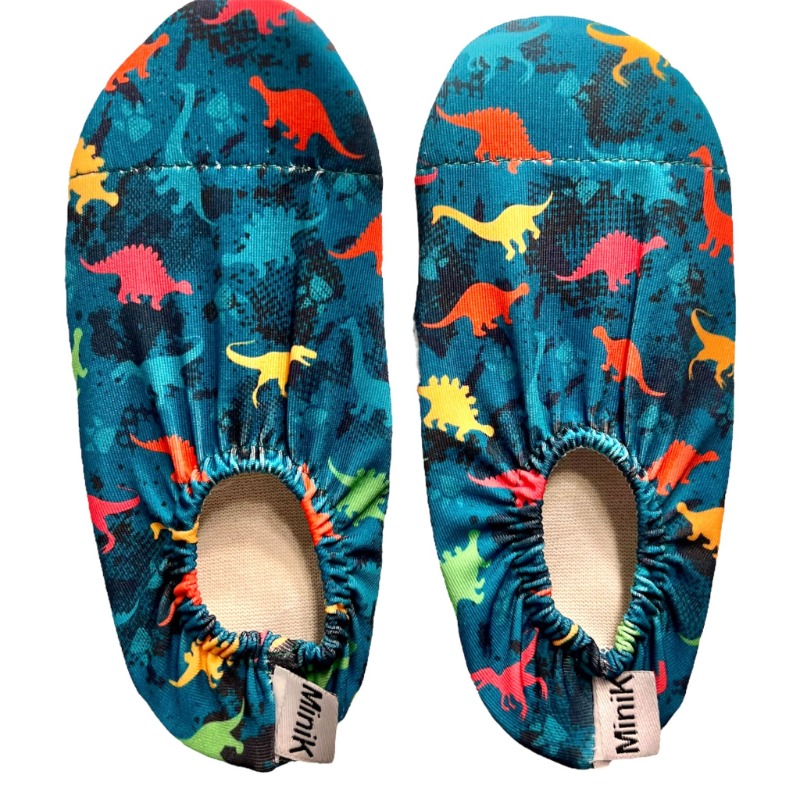 مينيك - جوارب اطفال مضادة للانزلاق برسومات الديناصورات
