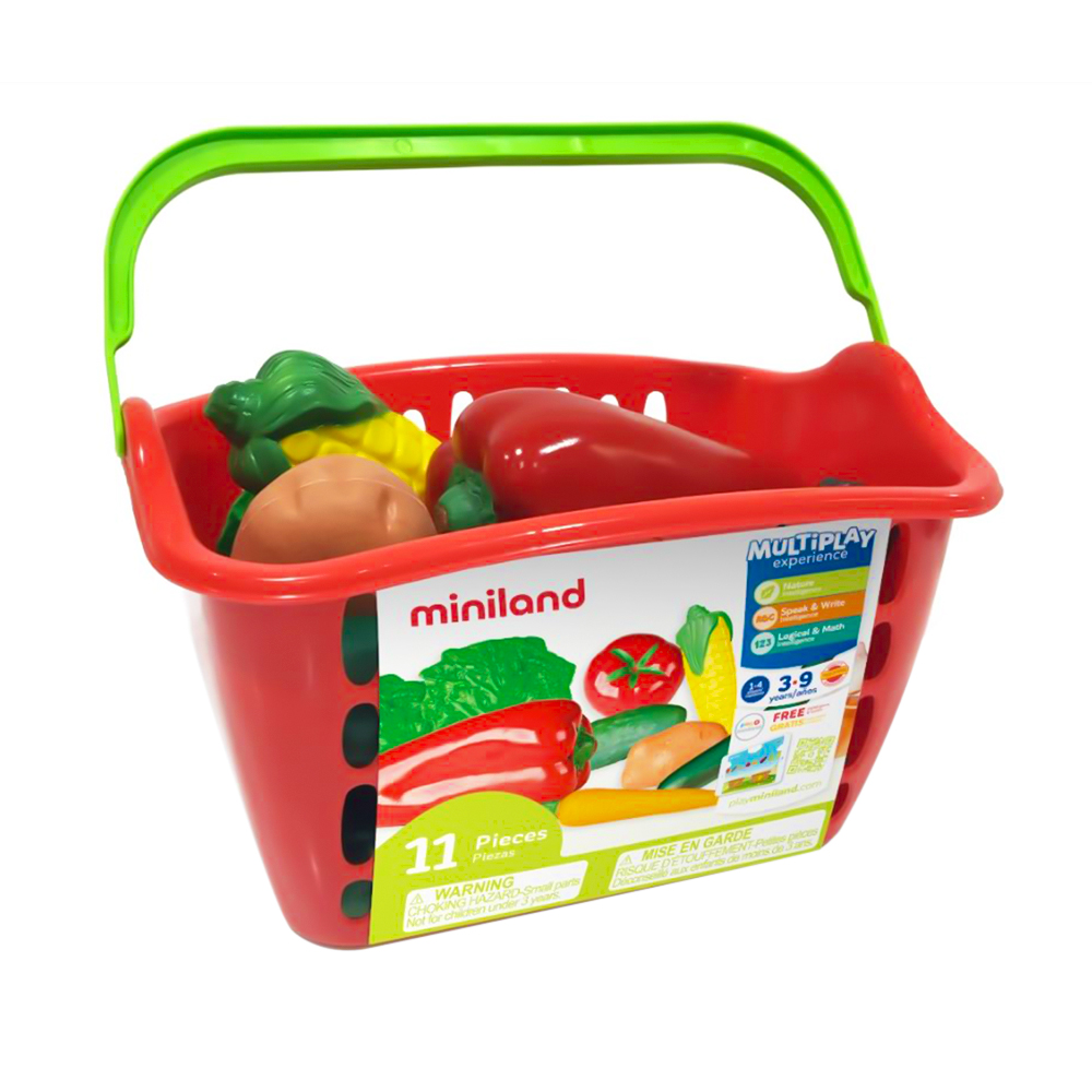 ميني لاند - لعبة سلة الخضروات 15 قطعة