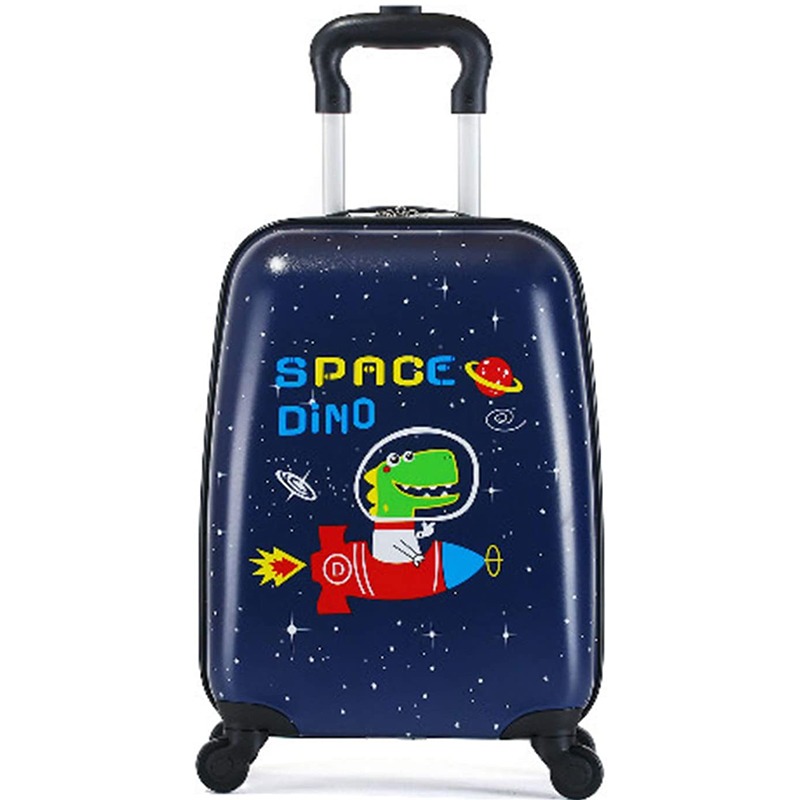 مجموعة حقائب بتصميم الديناصورات لون أزرق - حزمة حقيبتين