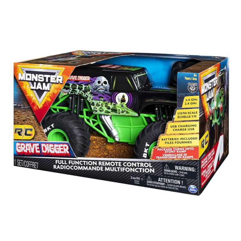 مونستر جام - سيارة جريف ديجر بجهاز تحكم عن بعد لون أخضر