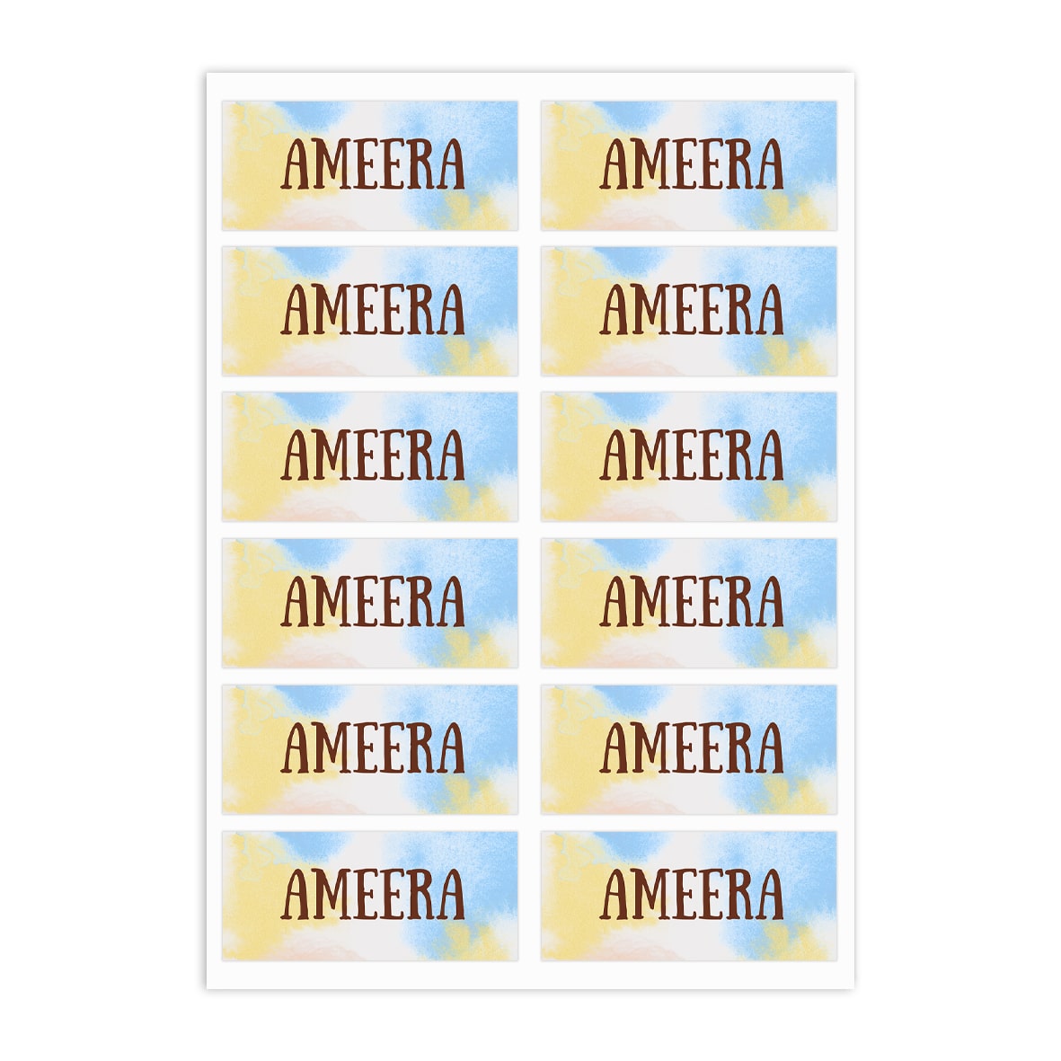 ملصقات الاسم - الألوان