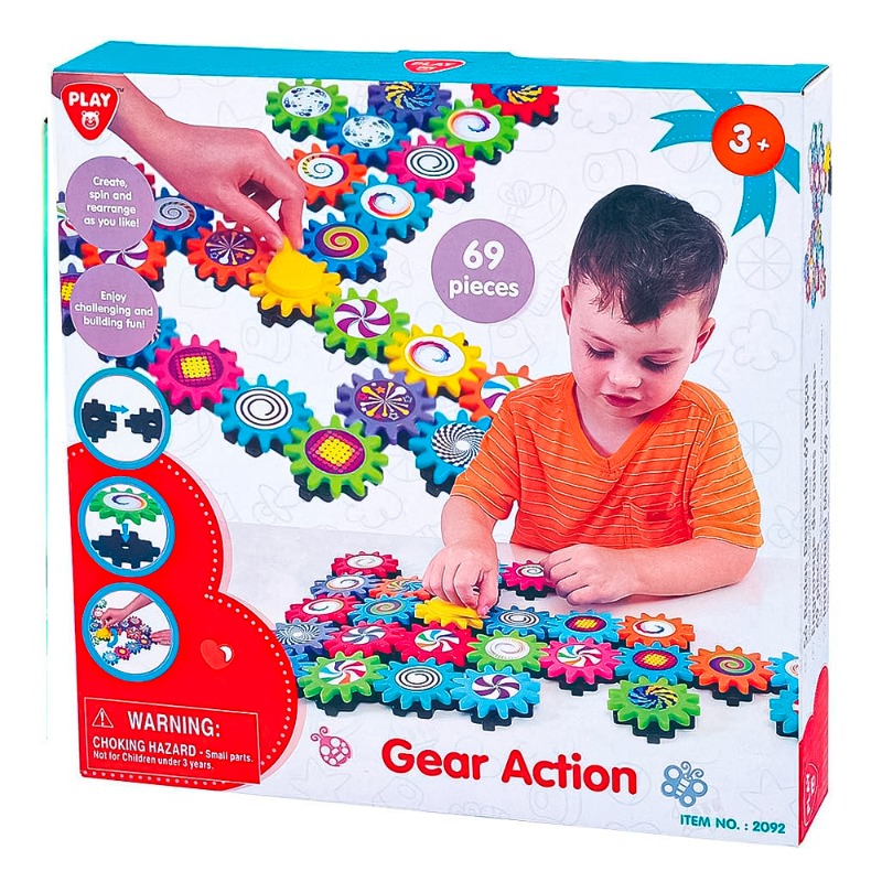 بلاي جو - لعبة التروس الملونة 69 قطعة