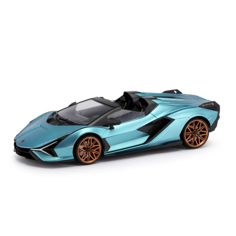 ار دبليو - لعبة سيارة لامبورغيني سيان رودستر المصبوبة مقاس 1: 12
