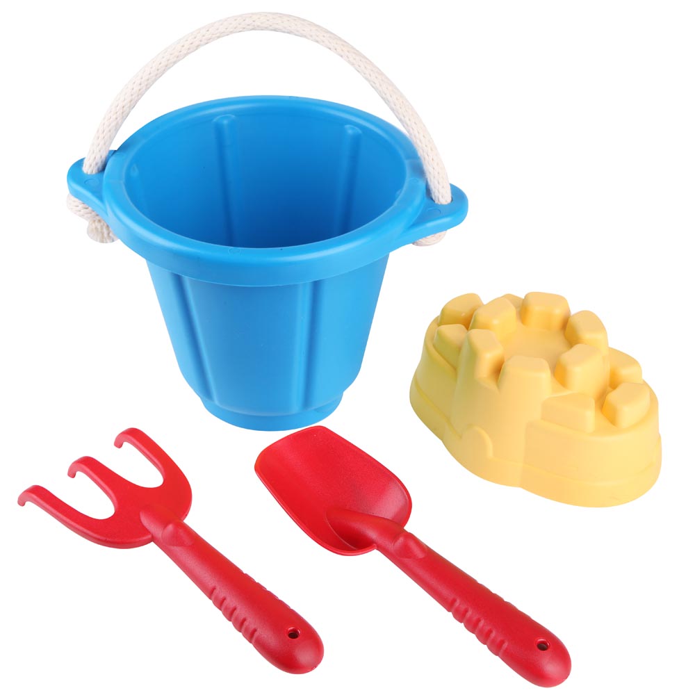 مجموعة لعب دلو الرمال وأدوات الشاطئ - لون أزرق