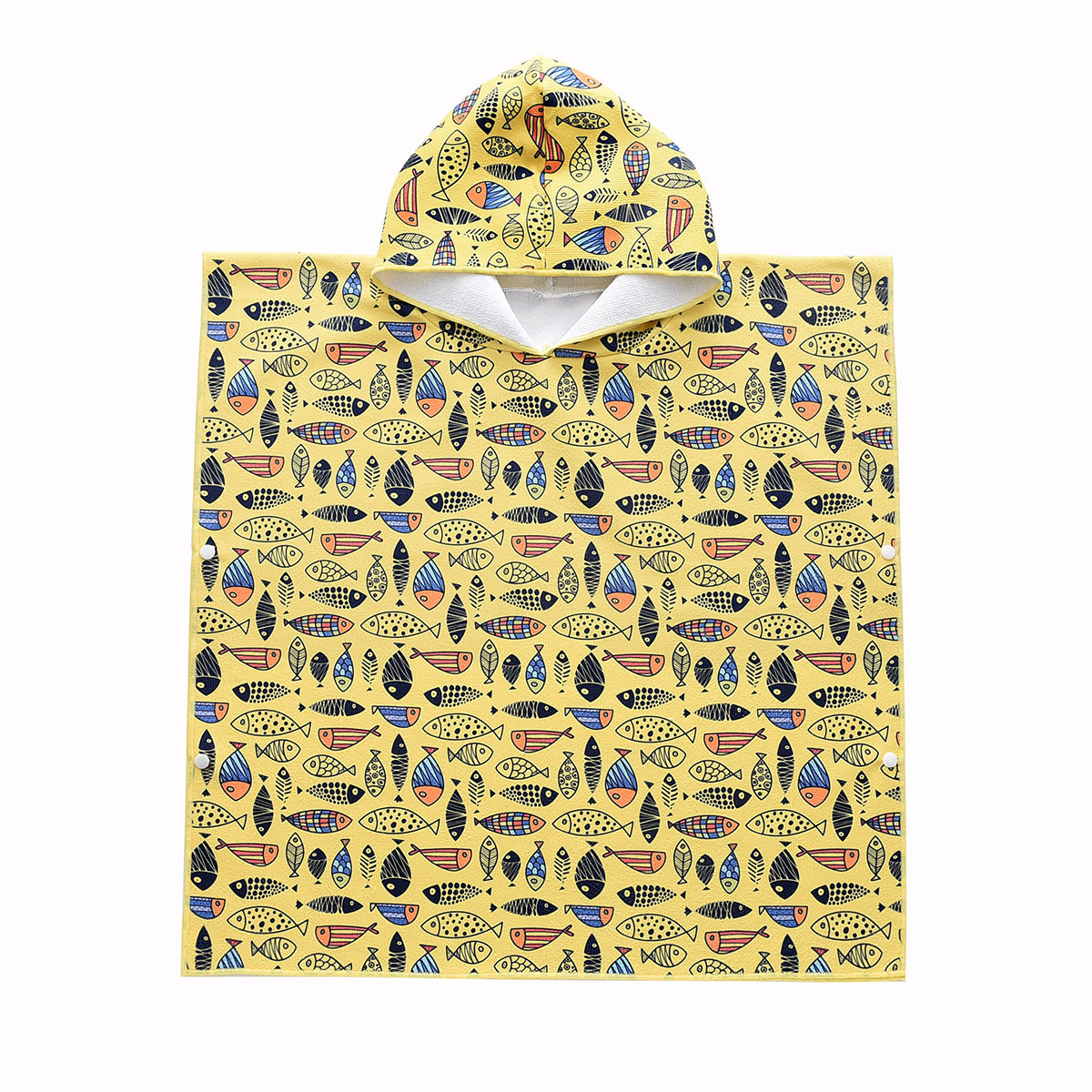 سيشل - رداء منشفة بتصميم الأسماك لون أصفر