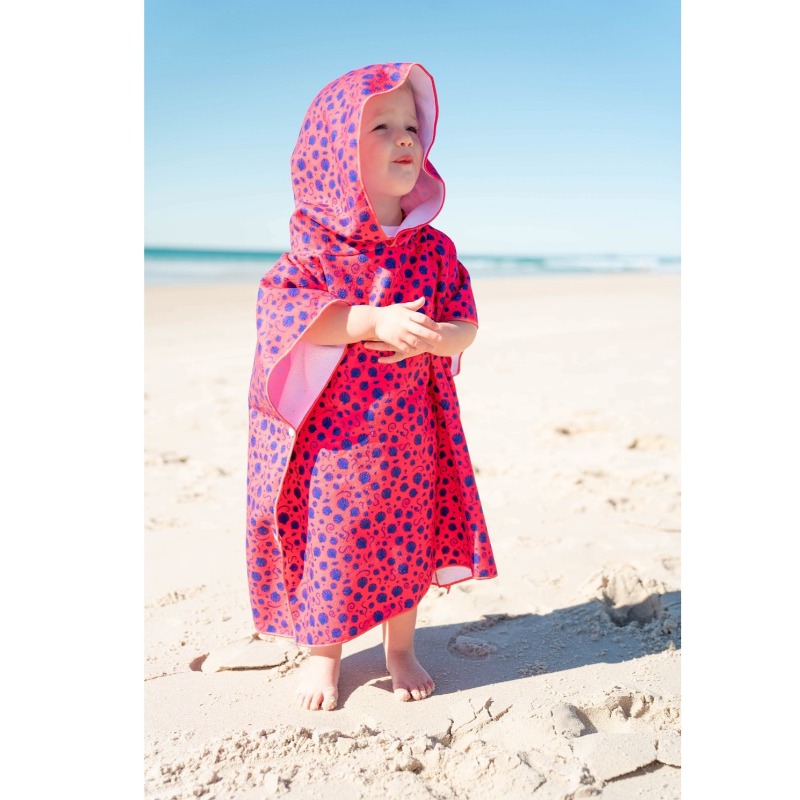 سيشل - رداء منشفة تصميم الصدف وردي - كبير