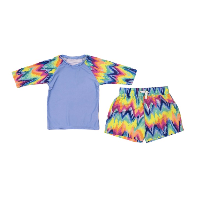 سيشل - ملابس سباحة بتصميم زج زاج لون بنفسجي