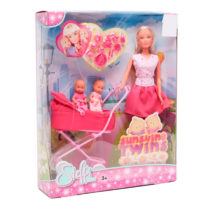 سيمبا - مجموعة لعب دمية ستيفي مع عربة صن شاين