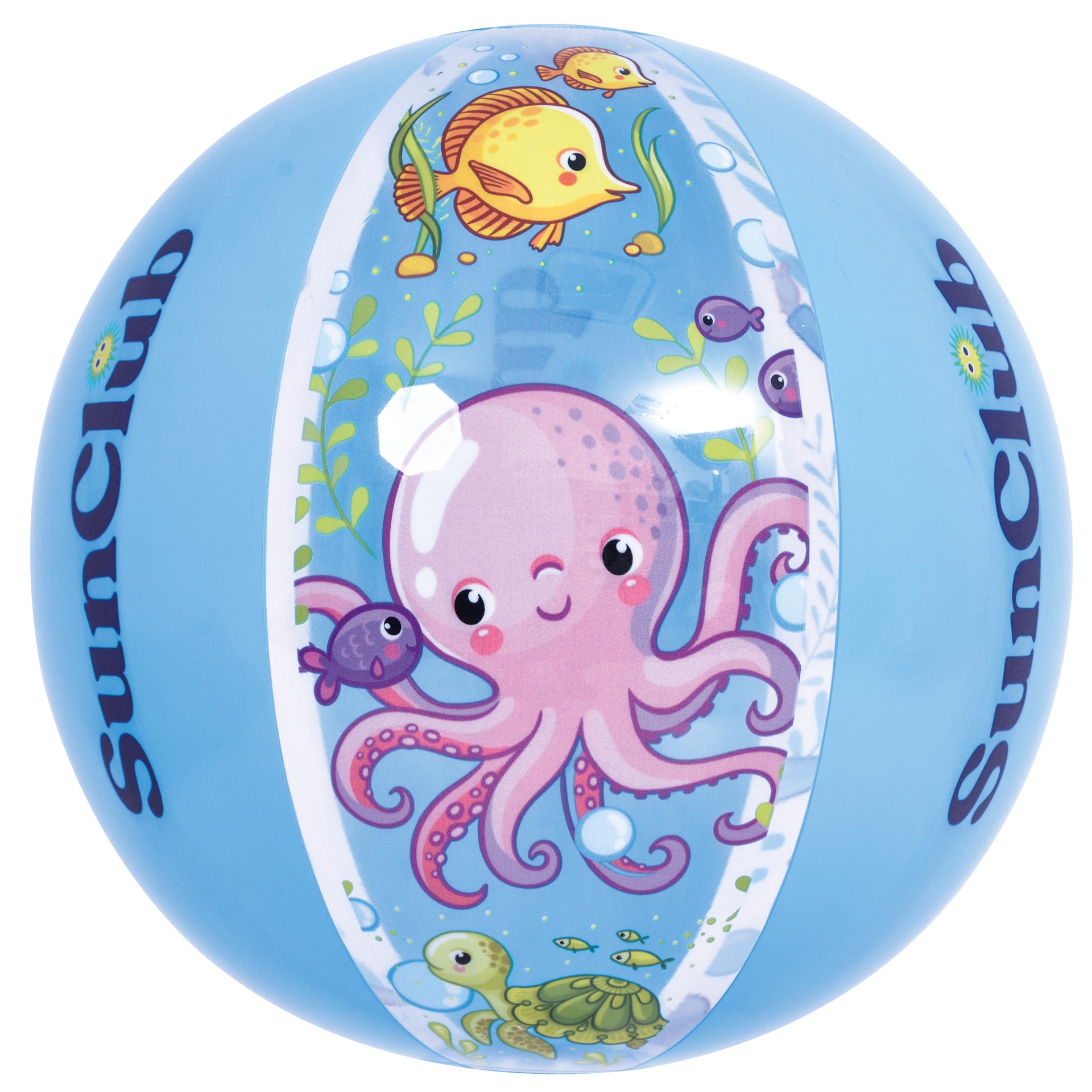 صن كلوب - كرة الشاطئ القابلة للنفخ بتصميم الأخطبوط - أزرق