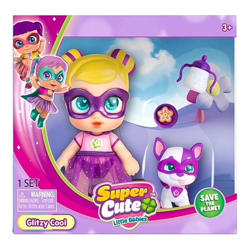 سوبر كيوت - مجموعة كليتزي كول مع دمية بتنورة