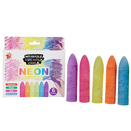 مجموعة ألوان النيون الشمعية - 6 ألوان