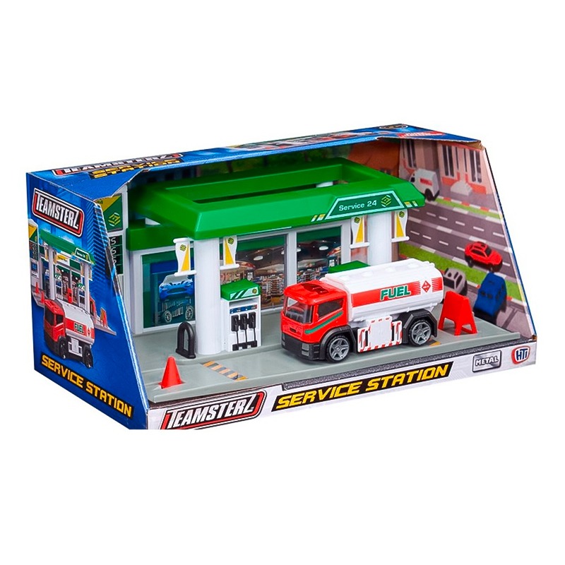 تيمسترز - مجموعة لعب محطة وقود تيمستيرز مع سيارة واحدة