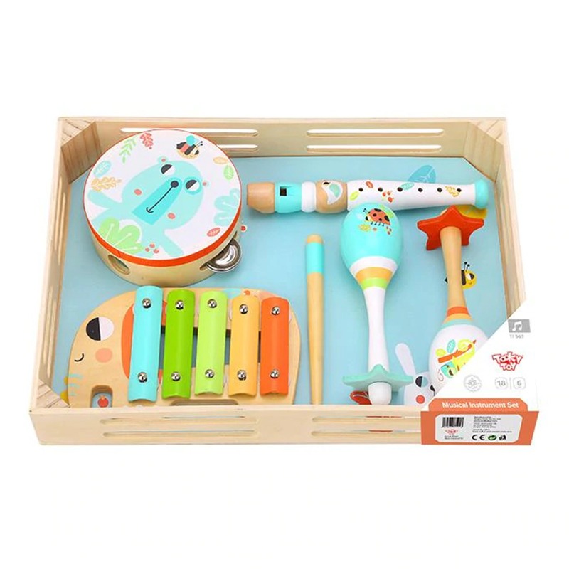 توكي توي - مجموعة أدوات الموسيقى الخشبية 6 قطع