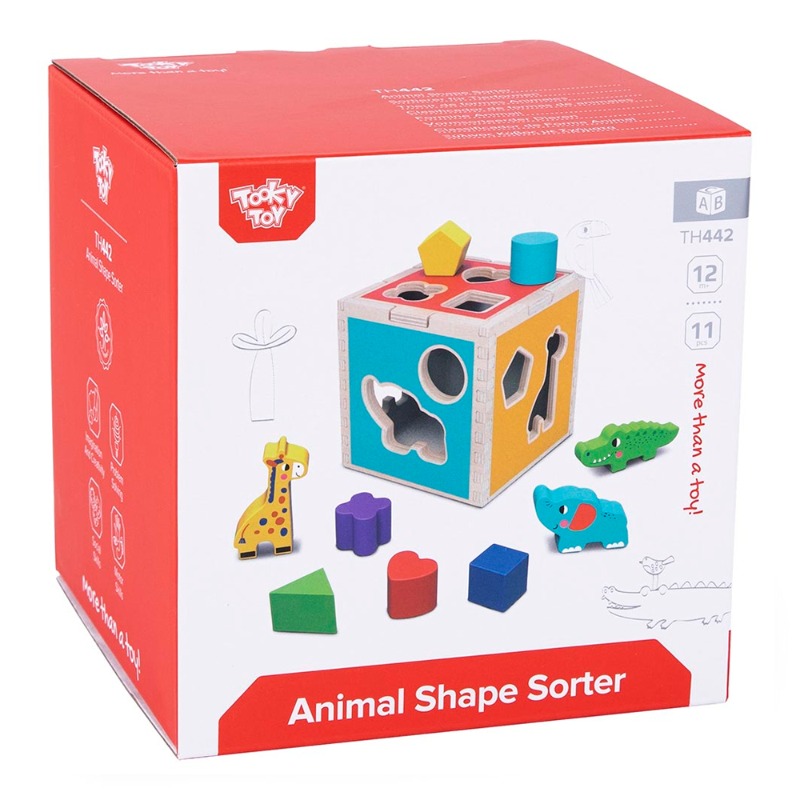 توكي توي - مكعب فرز الحيوانات الخشبي