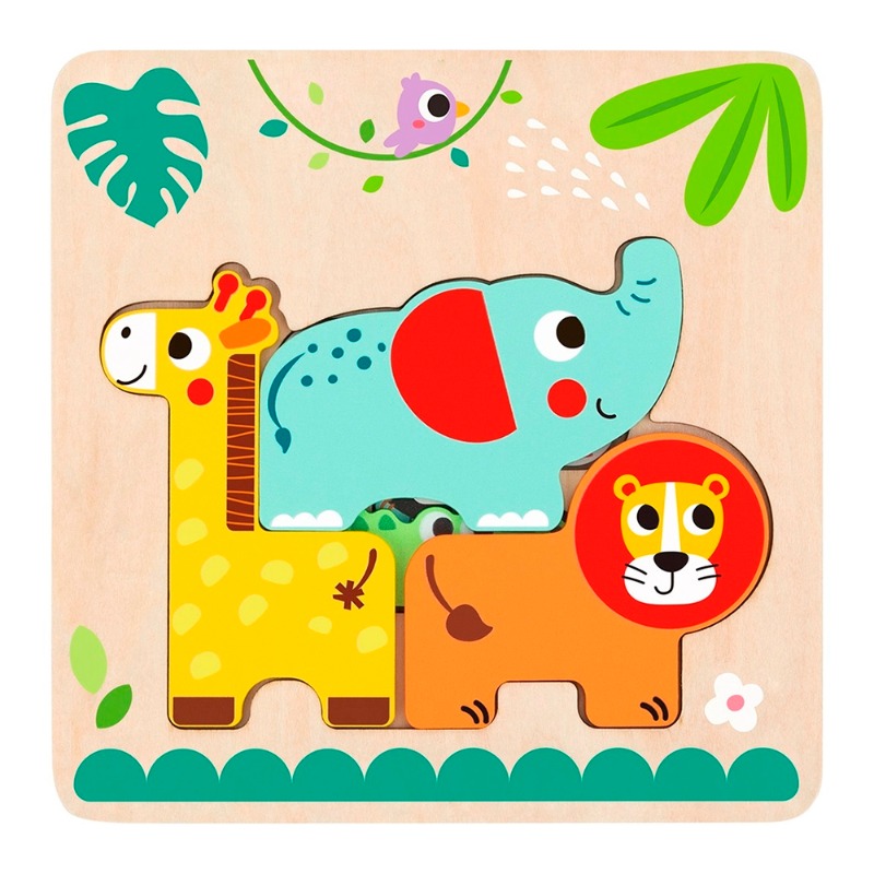 توكي توي - بازل خشبي متعدد الطبقات على شكل حيوانات