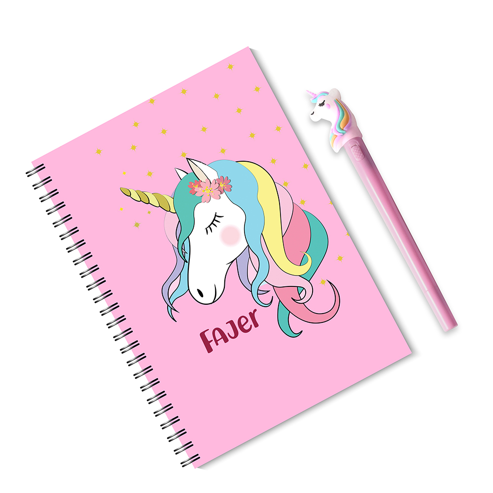 يونيكورن بالألوان - مفكرة وقلم