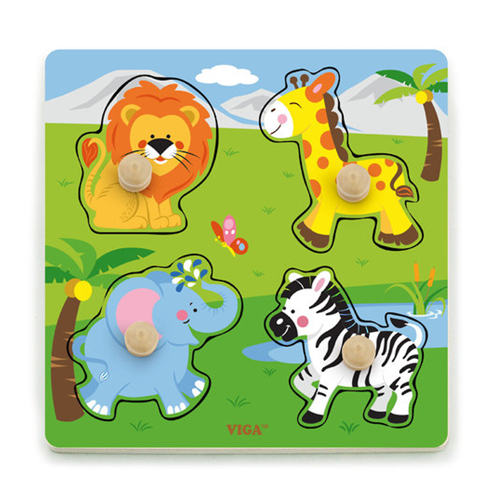 فيجا - بازل الحيوانات البرية 4 قطع