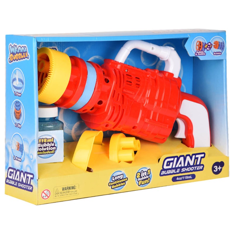 وانا بابلز - مسدس إطلاق الفقاعات الكبير 2 في 1