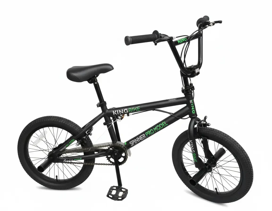 دراجة هوائية مقاس 20 بتصميم عصري ولون أزرق مع تفاصيل جميلة