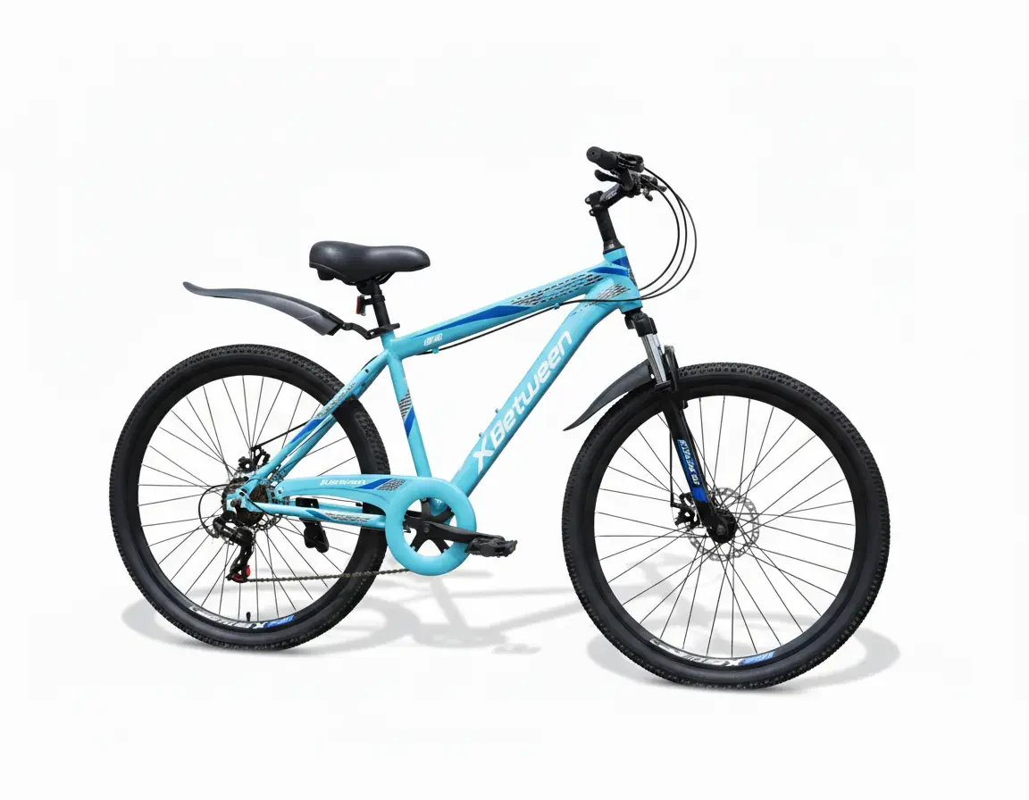 دراجة هوائية مقاس 26 بتصميم عصري متوفر بالألوان الأسود أو البني أو السلفر أو الأزرق