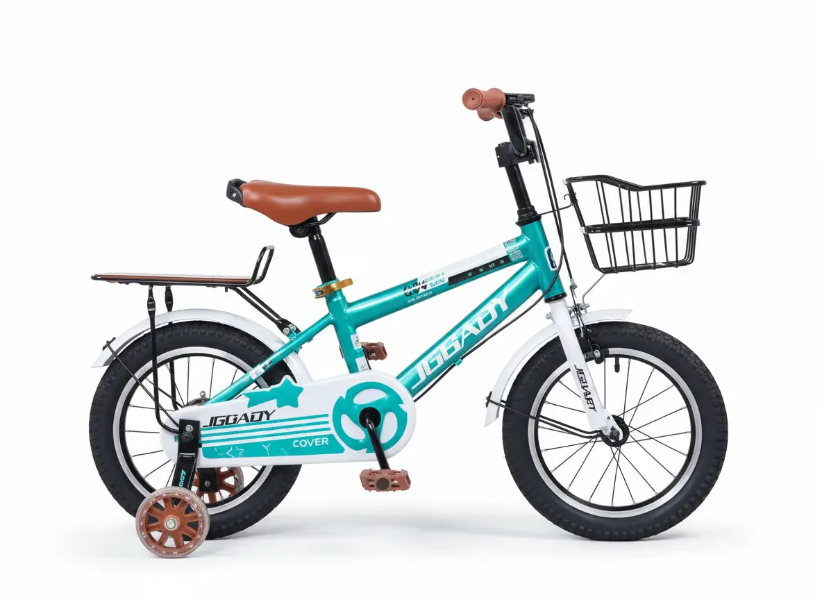 دراجة هوائية مقاس 14 ولون احمر او أزرق مع سلة أمامية ورف خلفي