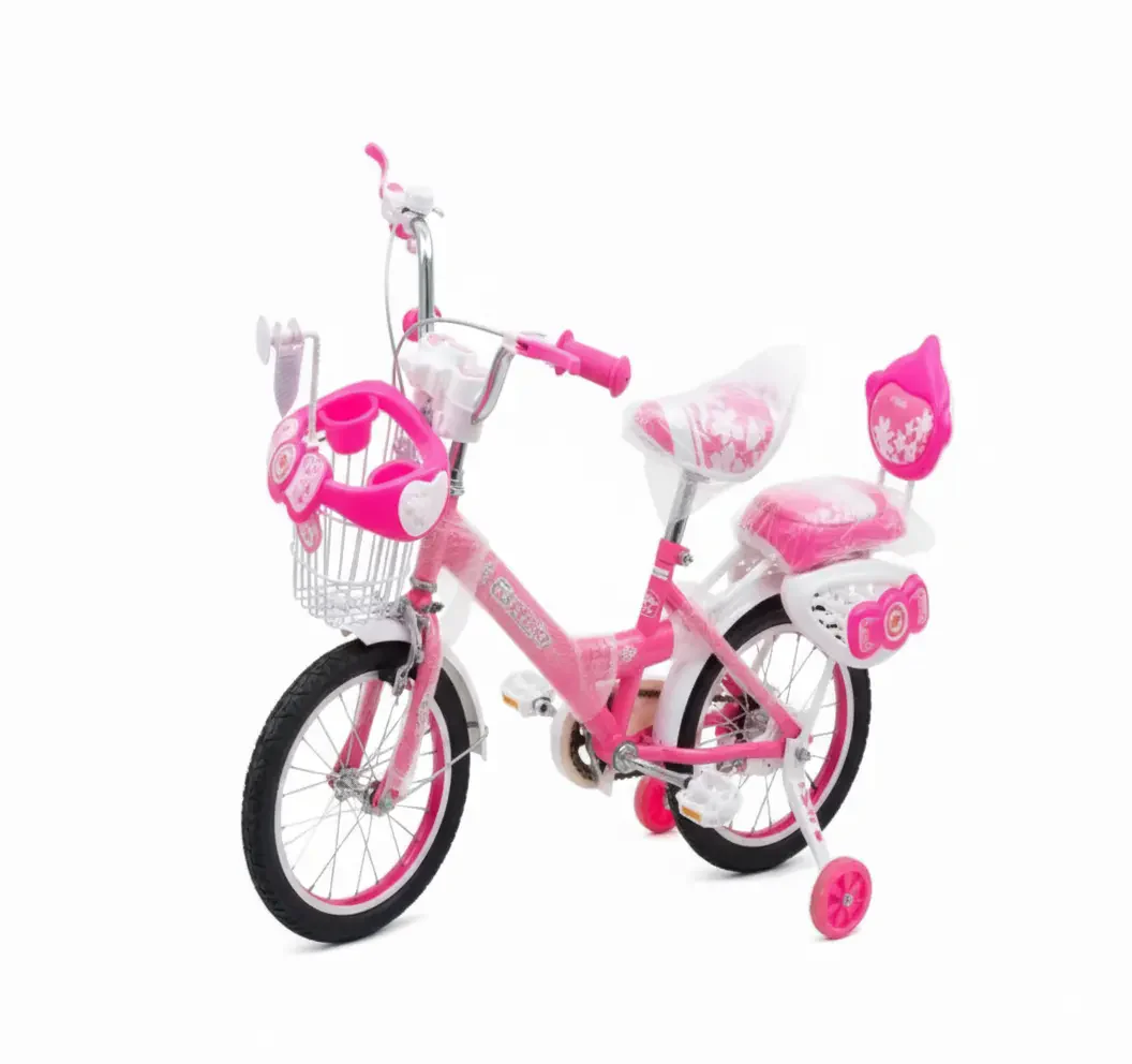 دراجة هوائية بأحجام مختلفة وألوان متعددة مع مقعد خلفي وسلة أمامية