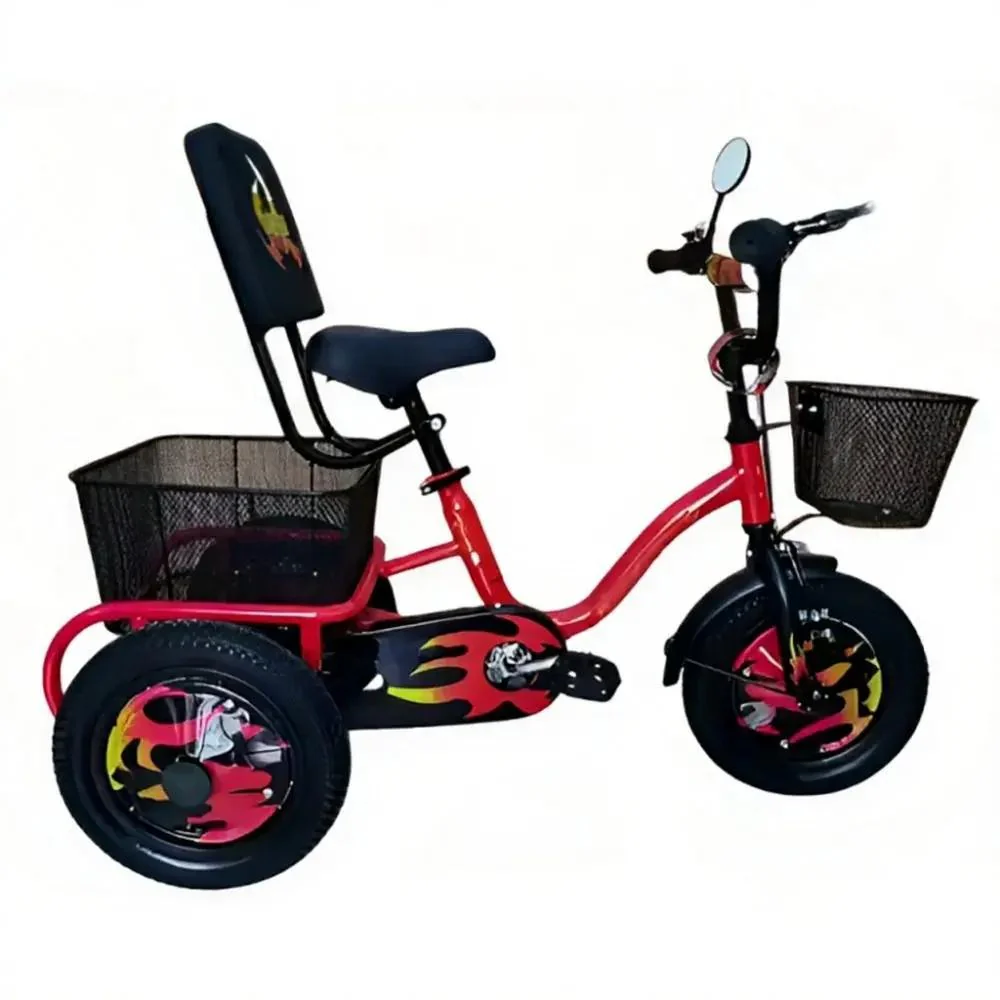 دراجة هوائية ثلاثية العجلات مقاس 10 أو 12 مع سلة وتصميم عصري