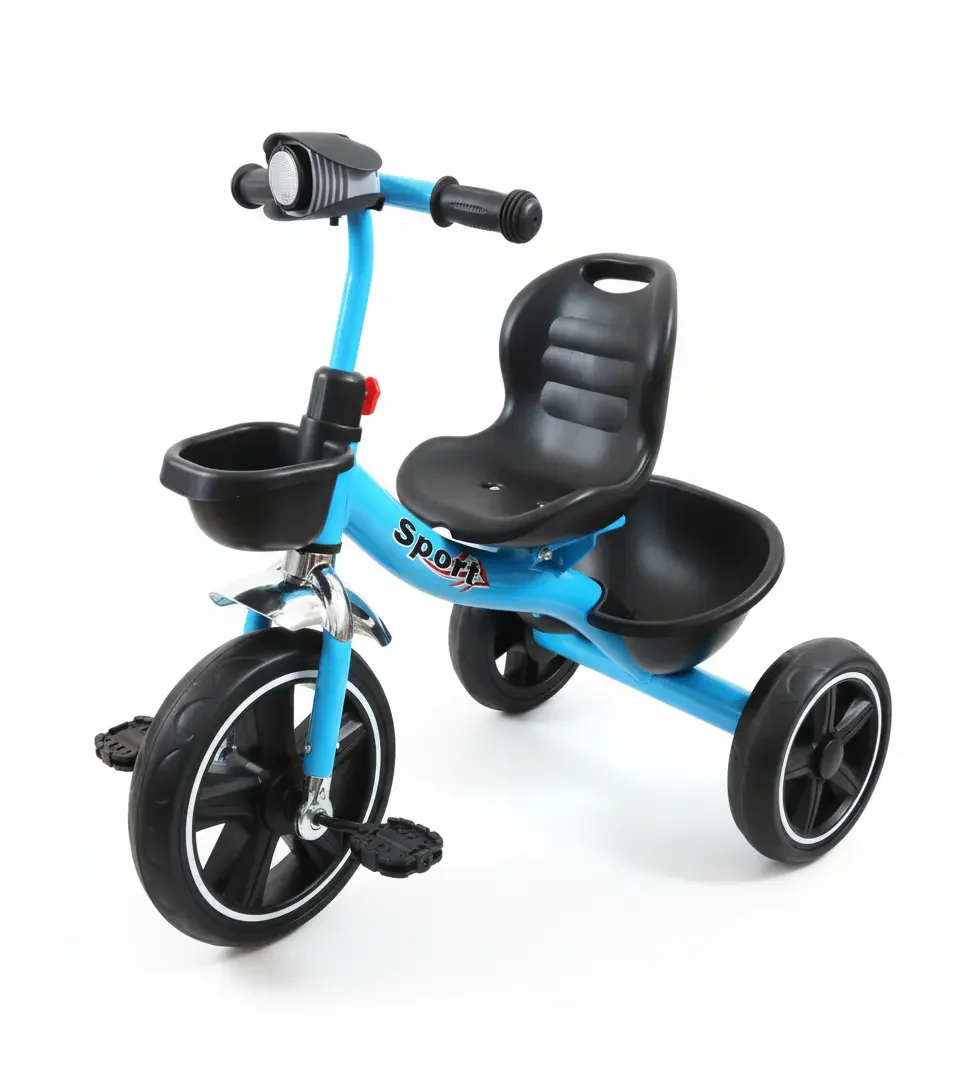 دراجة ثلاثية العجلات للأطفال بتصميم رياضي | متوفر باللون ( الوردي ، الأزرق ، الأحمر )