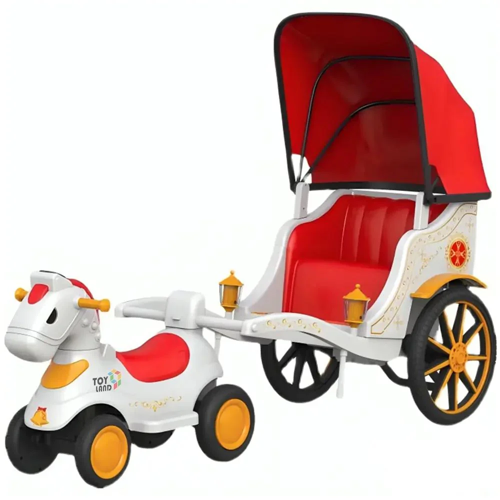 حصان لعب مع عربة للأطفال