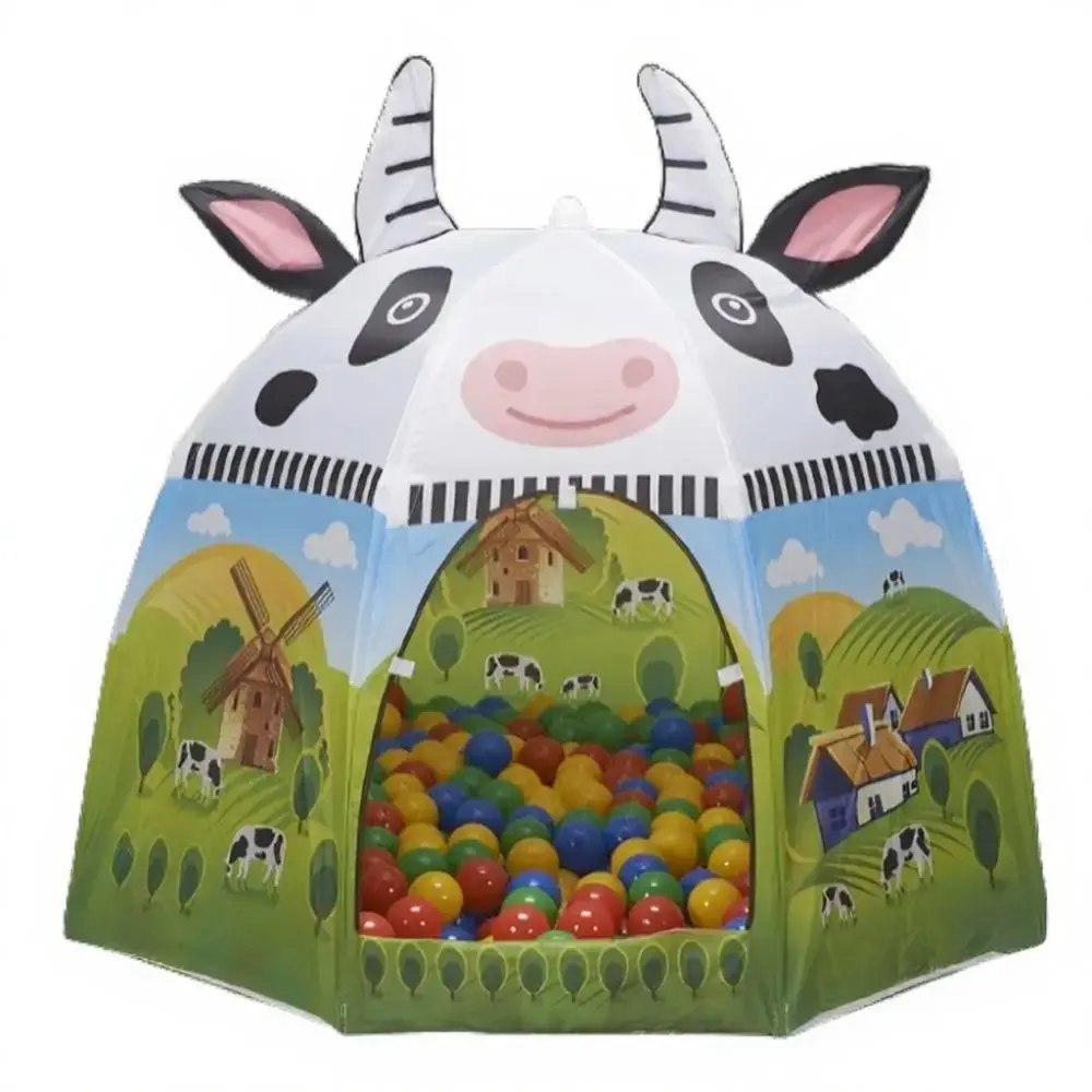 خيمة على شكل دب 100 كرة ملونة