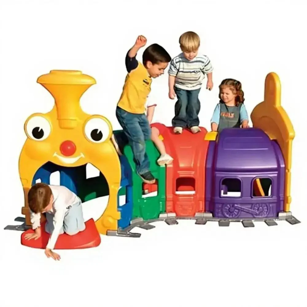 قطار نفق شكل قطار للأطفال لعبة زحف ممتعة وآمنة