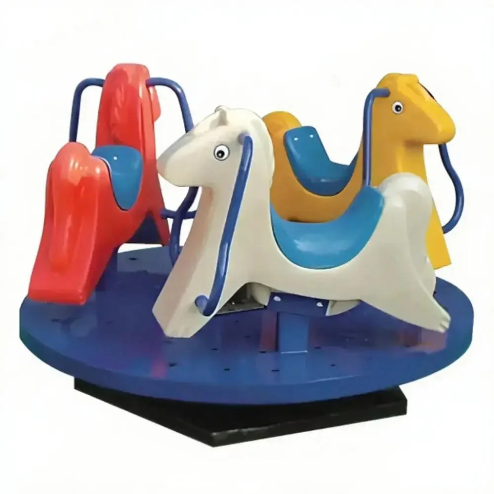ملاهي 3 أحصنة دائرية ممتعة للأطفال