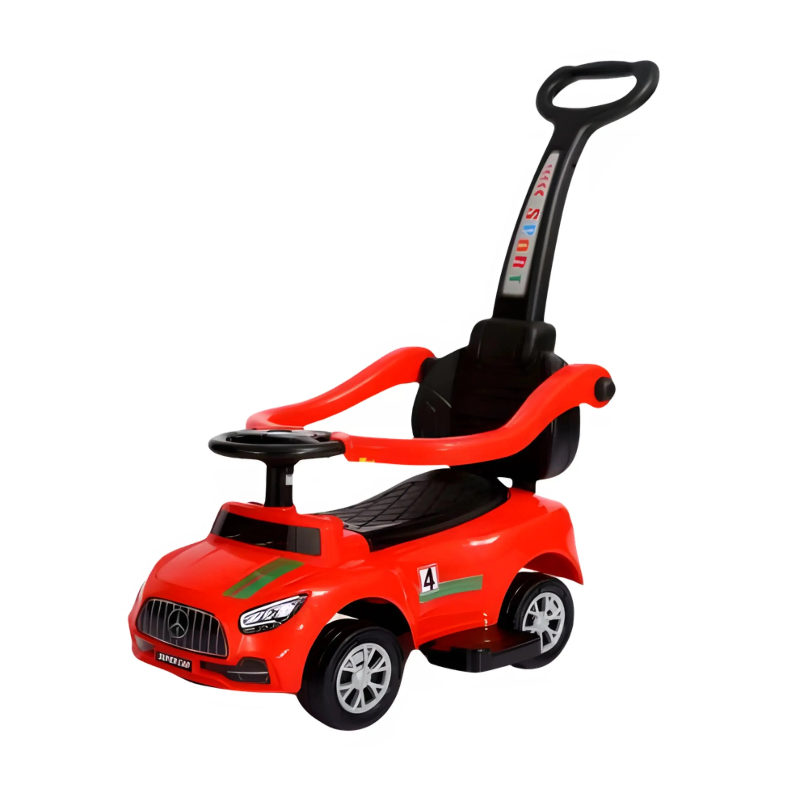 سيارة قابلة للدفع للأطفال مع ضوء وموسيقى