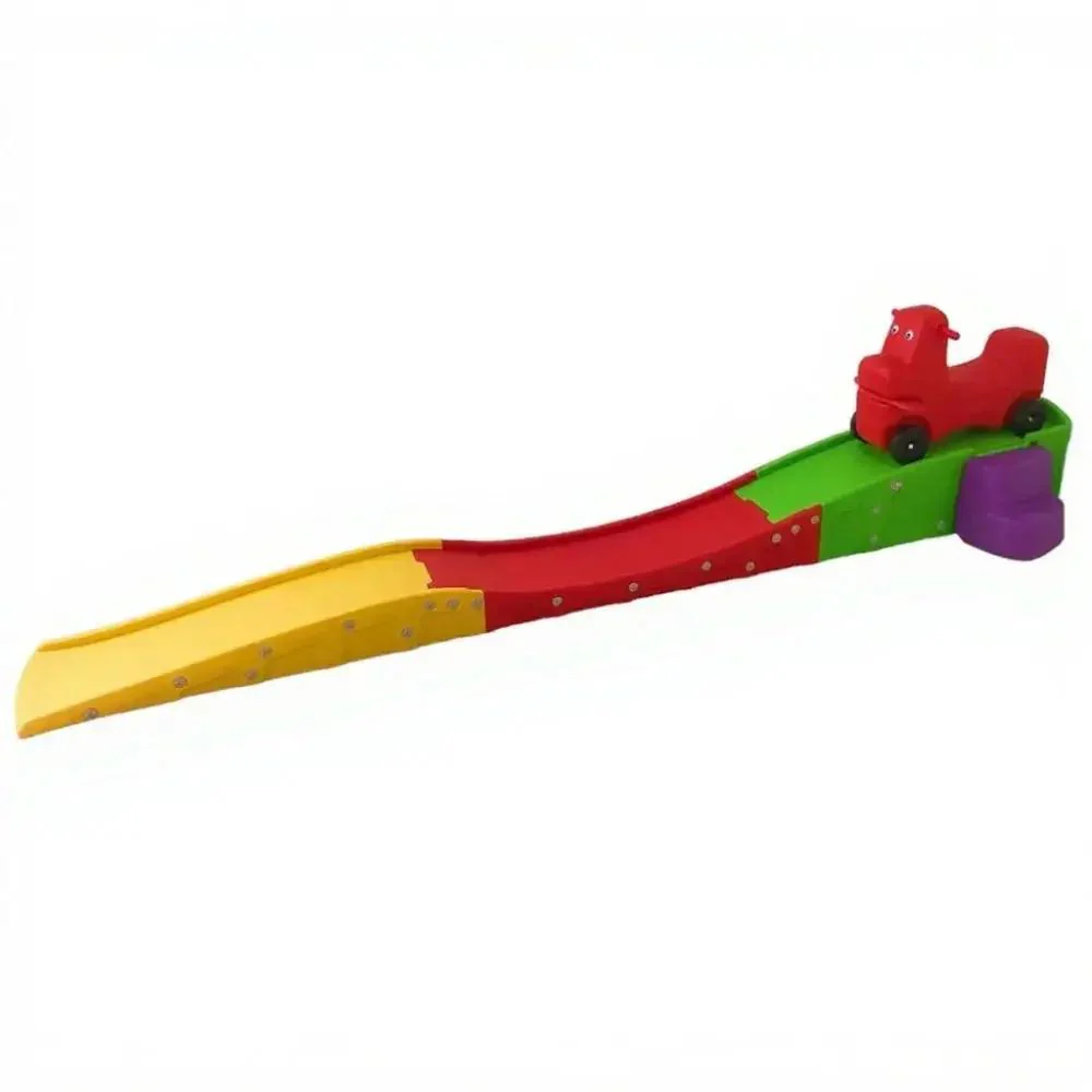 سيارة كوستر حمراء مع زحلاقيه للأطفال