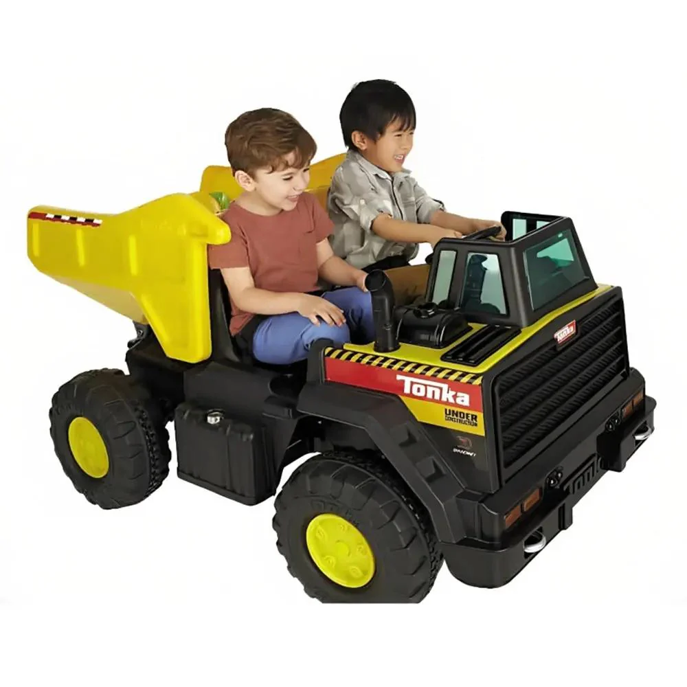 سيارة شاحنة قلاب شحن كهربائية للأطفال 12 فولت 2 فرد