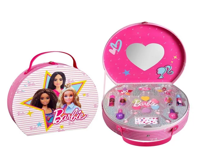 AIR VAL BARBIE ROUND MAKEUP CASE