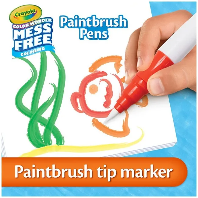 CRAYOLA COLOR WONDER MESS FREE PAINTBRUSH PENS COLORING