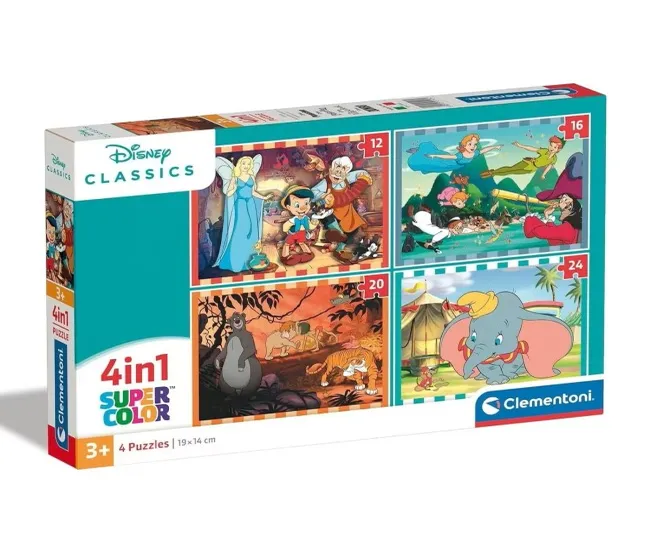 CLEMENTONI DISNEY CLASSICS - 4-IN-1 PUZZLE