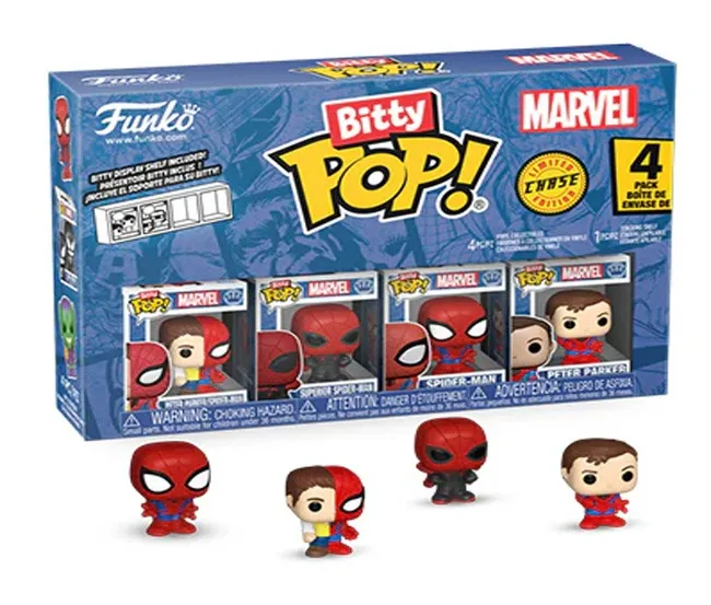FUNKO BITTY MARVEL: SPIDER-MAN PARKER SPLIT 4PK