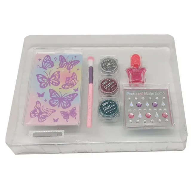 HOT FOCUS GLARE ME UP TIE DYE BUTTERFLY NAIL FASHION