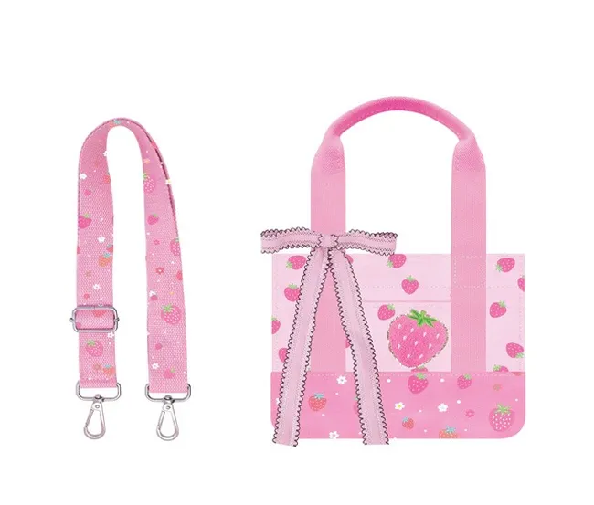 HOT FOCUS STRAWBERRY MINI TOTE CROSSBODY BAG