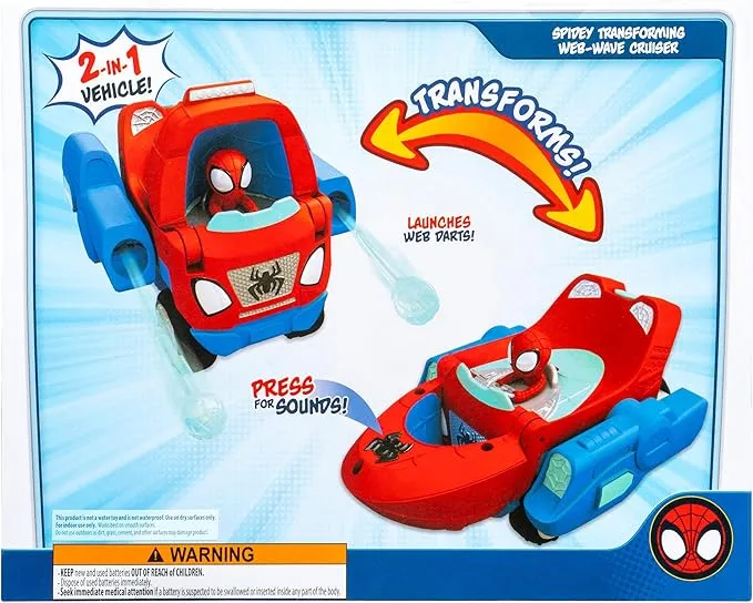 MARVEL SPIDEY N FRIENDS WEB DART CRUISER VEHICLE SET