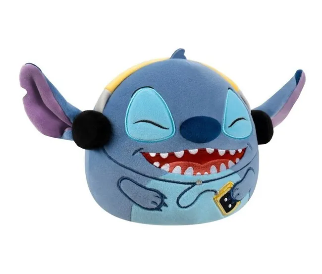 SQUISHMALLOWS 6. 5-INCH DISNEY STITCH WITH HEADPHONES PLUSH