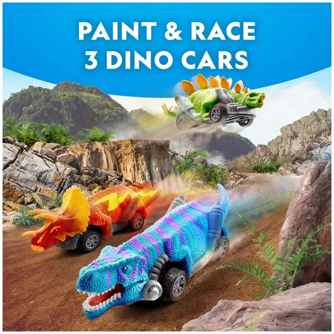 NATIONAL GEOGRAPHIC PAINT YOUR OWN DINO RACE CARS
