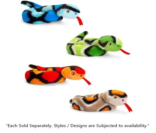 KEEL TOYS 65CM KEELECO COILED SNAKES 4 ASSORTED