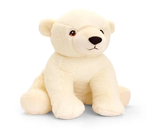 KEEL TOYS 35CM KEELECO POLAR BEAR PLUSH TOY