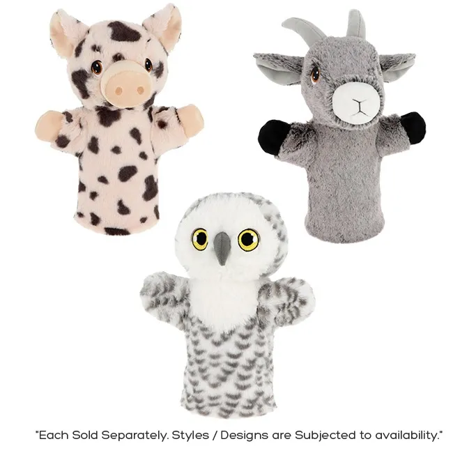 KEEL TOYS 27CM KEELECO FARM HAND PUPPETS 8 ASSORTED