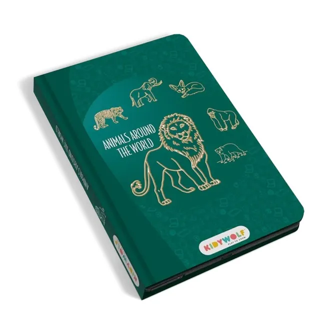 KIDYWOLF DRAW-MINI LCD TRACING BOOK ANIMALS AROUND THE WORLD