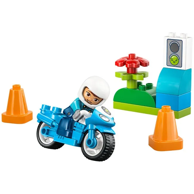 LEGO DUPLO TOWN BLUE POLICE MOTORCYCLE